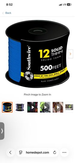 #12 wire blue solid