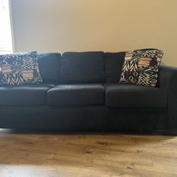 Blue Sofa and Love Seat 