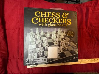 Cardinal Chess & Checkers Set with Glass Board and Pieces