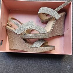 Sparkling Silver Wedge