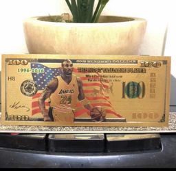 Gold foil plated Kobe Bryant Banknote