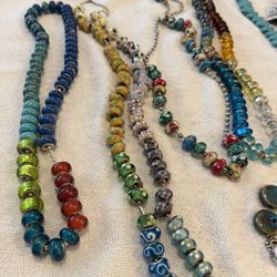 Lot Of .925 Murano Glass Beads For Pandora jewelry 