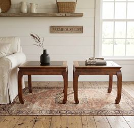 Pair of Vintage Glass Top Coffee / End Tables - $85