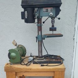 Drill Press With Bench Grinder 