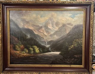 Vintage Big Landscape Artwork Signed Certificate Number
