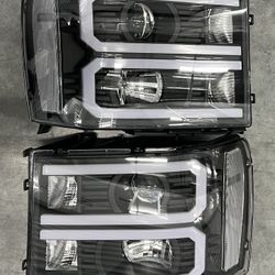 07-13 Gmc Sierra Led C-Bar Headlights 