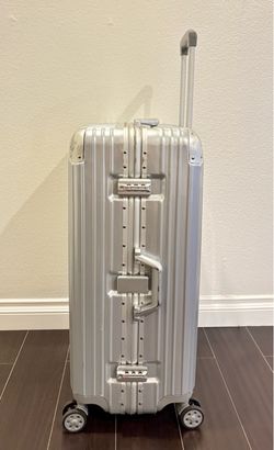 30” aluminum check in luggage