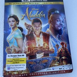 New Disney Aladdin 4K Ultra HD + Blu-Ray
