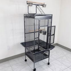Brand New $130 Large 61” Tall Bird Cage with Rolling Stand Playtop for Parakeets Parrots Conures Cockatiel