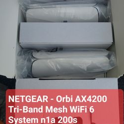 NETGEAR - Orbi AX4200 Tri-Band Mesh WiFi 6 System n1a 200s