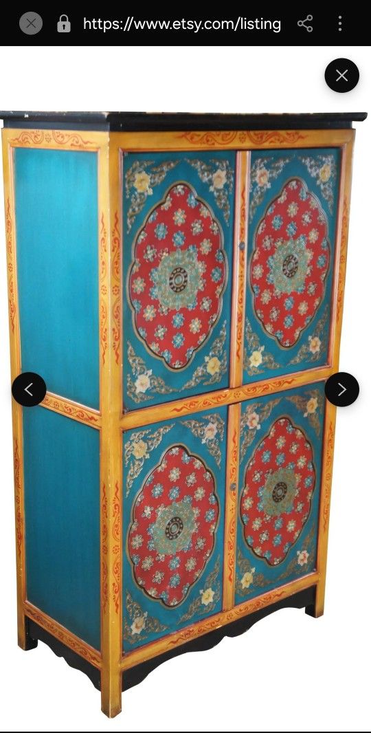 Vintage Morroccon Mixing Bar Cabinet