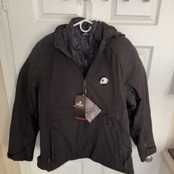 Iron Jias Motorcycle Jacket Mens XL Black Windproof/Layered