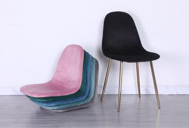 4 Velvet Chairs Set