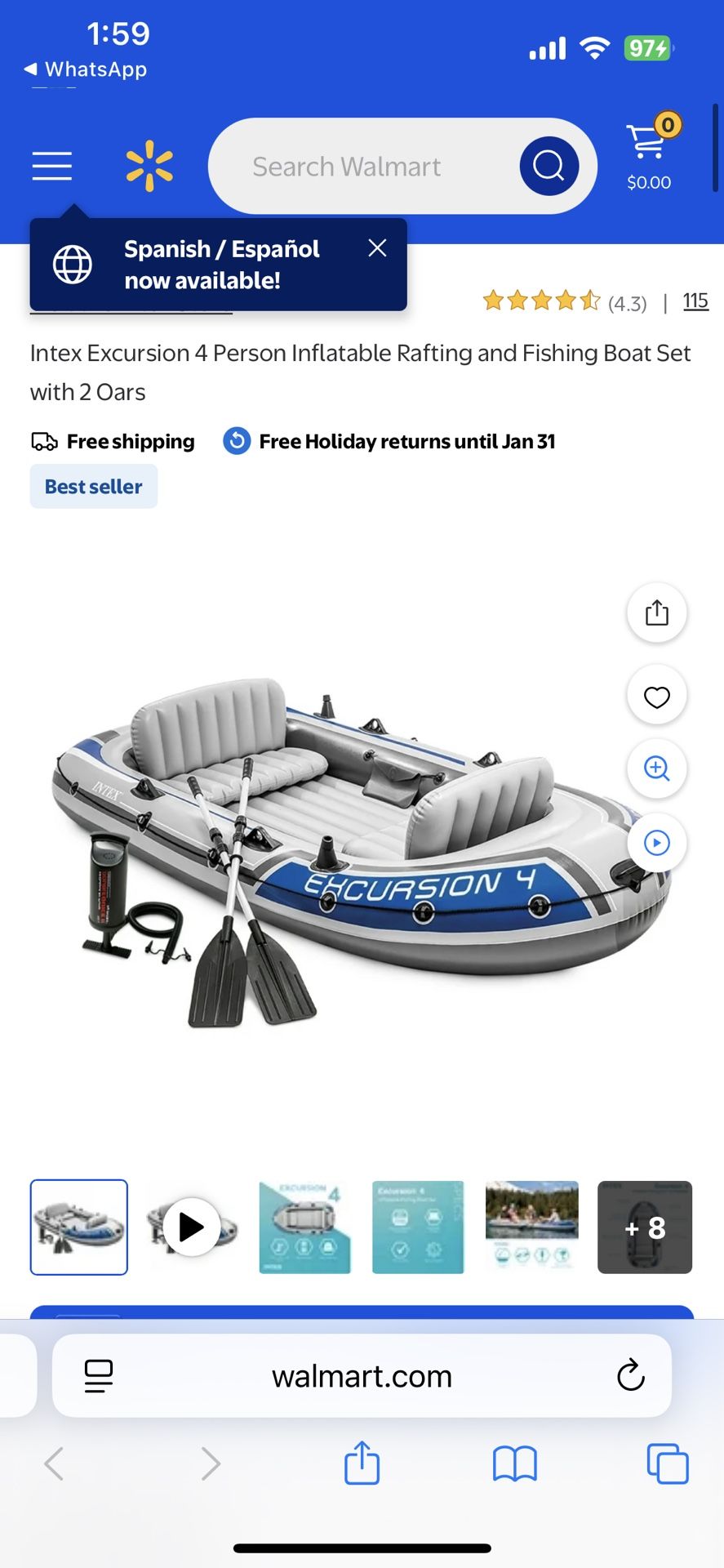Inflatable Fishing River Boat