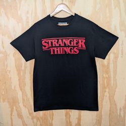 Stranger Things Black Graphic T-Shirt