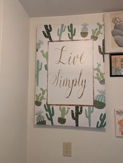 Cactus Canvas Wall hanging 