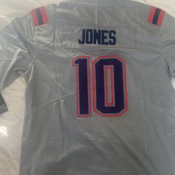 New England Patriots #10 Jones Gray Jerseys Adult Size Médium, Large & XL 