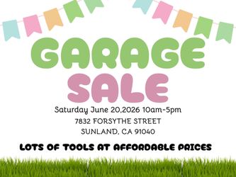 Yard sale 6/20