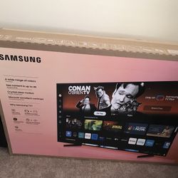 New Tv Samsung 55” crystal never open is inside original box $250