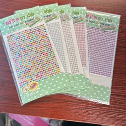 Crystal diamonds with Self-adhesive sticker pack of 5