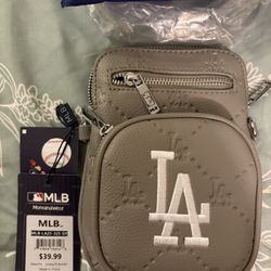 MLB Los Angeles Dodgers Crossbody Bag-Grey