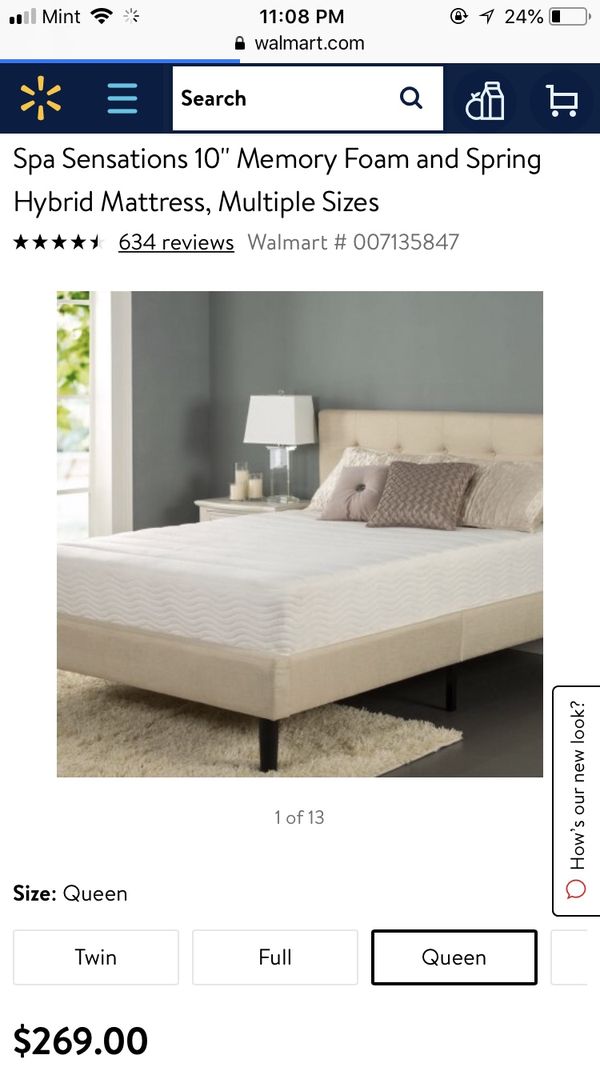 Spa Sensation 10 Queen Size Memory Foam Spring Hybrid For Spa Sensation 10 Queen Size Memory Foam Spring Hybrid
