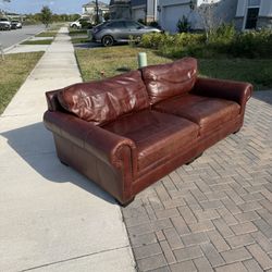 Free Delivery- Bernhardt Real leather Couch 