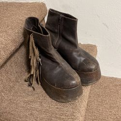 leather cow girl boots