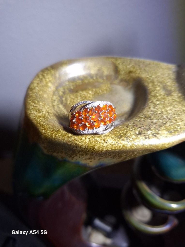 Crimson Fire Opal Ring