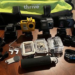 GoPro LOT /Gig Bag Including 3 cameras with accessories