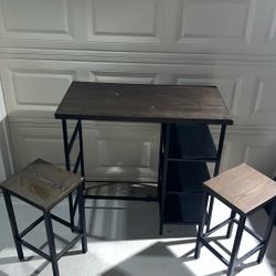 Kitchen Table And 2 Bar Stools