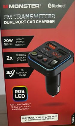 Bluetooth FM transmitter/Dual port charger