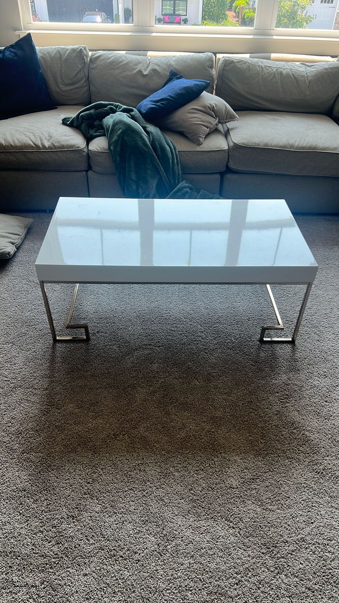 White Melamine Living Room Table