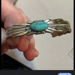 Turquoise Silver Cuff Bracelet 