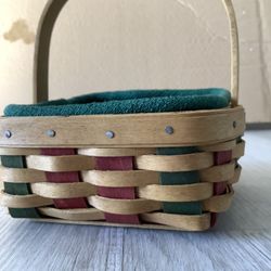 Longaberger Miniature Basket With Set Of 8 Coasters