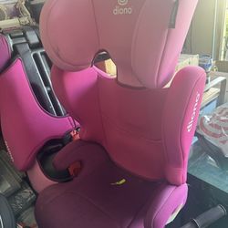 Diono Cambria 2 Latch, 2-in-1 Belt Positioning Booster Seat, High-Back to Backless Booster XL Space and Room to Grow, 8 Years 1 Booster Seat, Pink