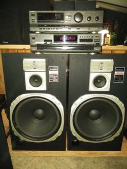 Very rare Technics sb L95 speakers and sa gx100 receiver 5disk