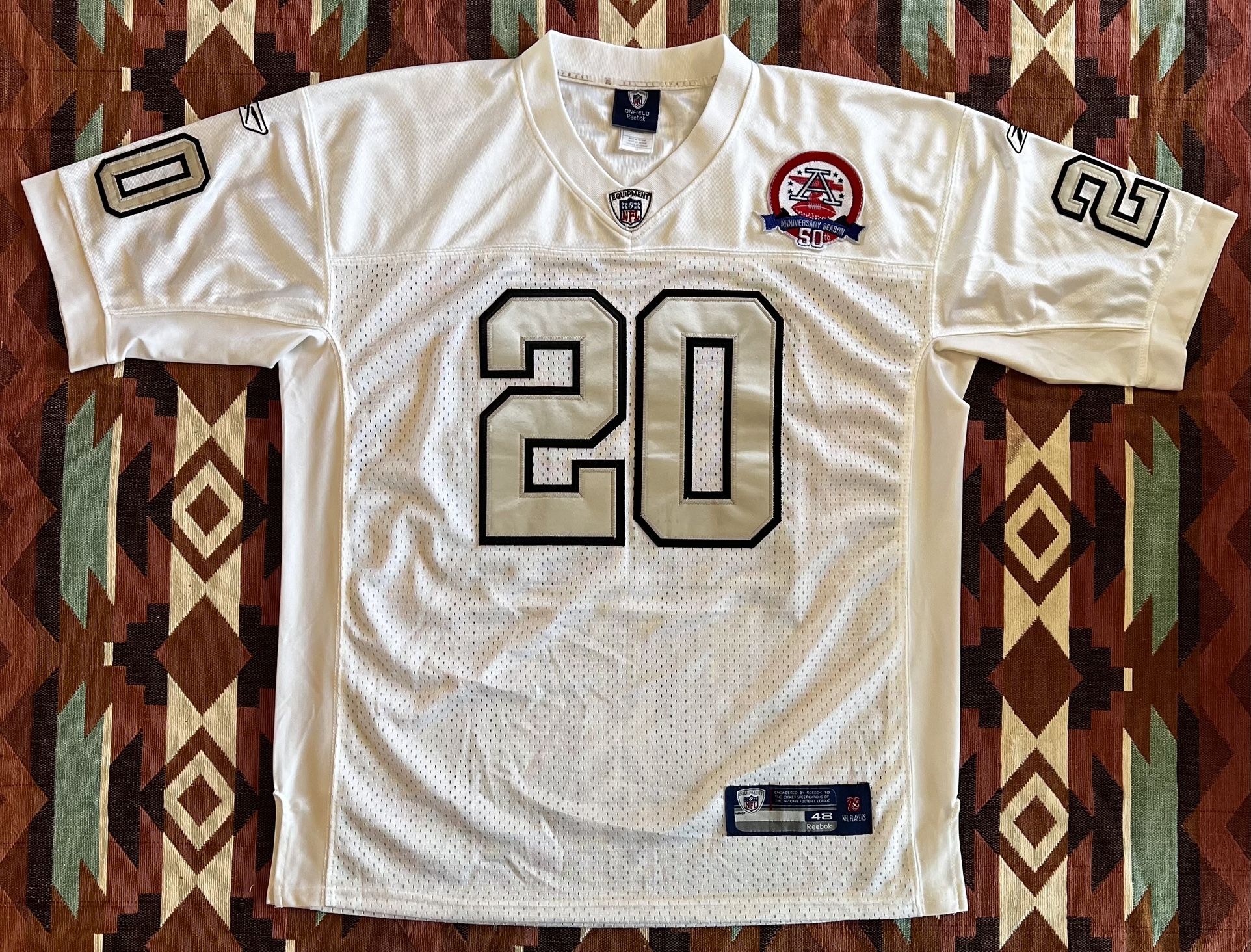 NFL Oakland Raiders Reebok On Field Darren McFadden# 20 Size 48 50th Anniversary