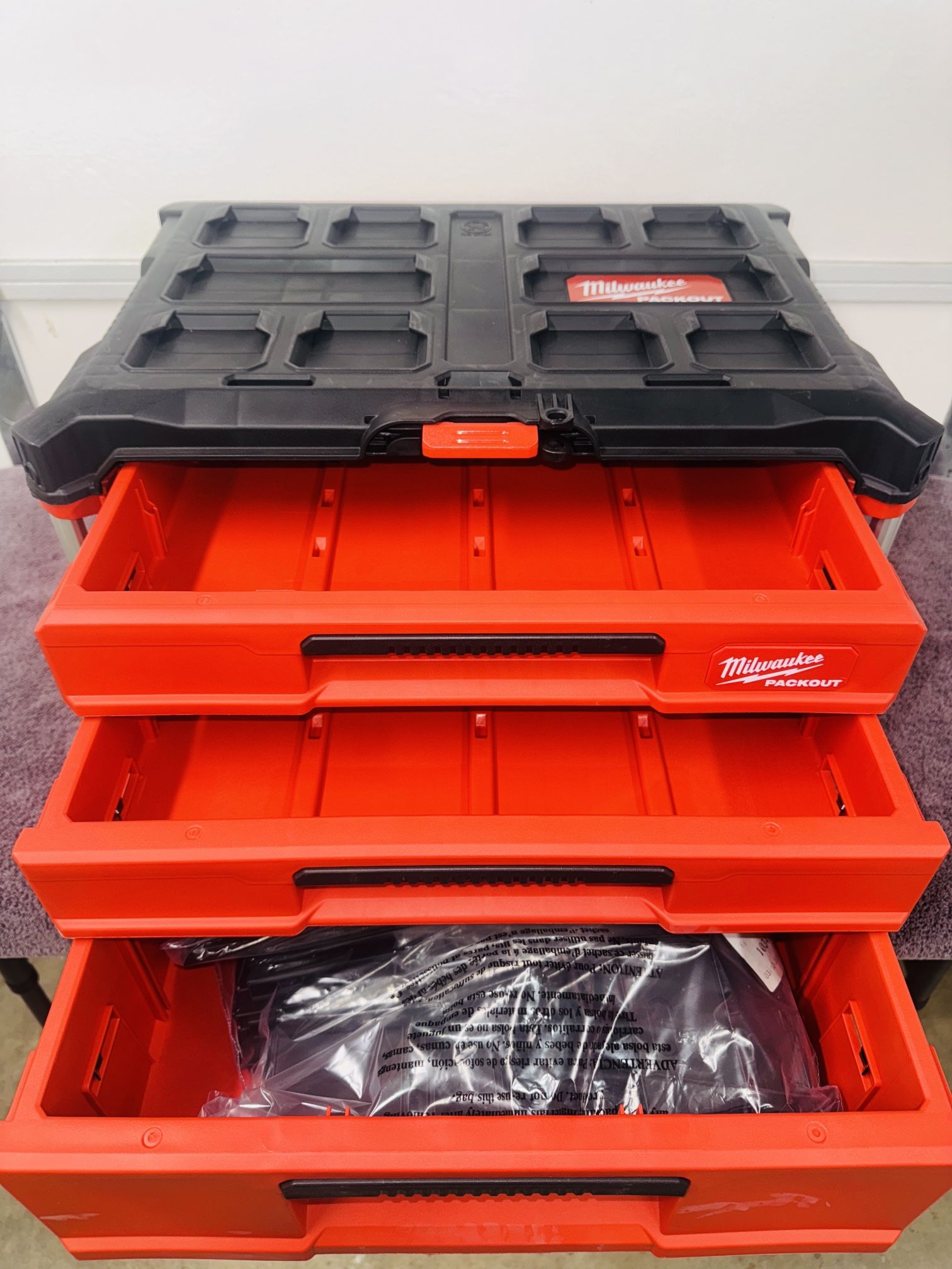 Milwaukee PACKOUT 22 in. Modular 3-Drawer Tool Box with Metal Reinforced Corners