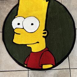 Bart Simpson tufted rug