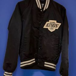 Vintage Original 1988-89 Los Angeles Kings Chalk-Line Bomber-Style Jacket- Men’s Size Small- RARE Mint!