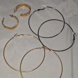 3pcs Hoop Earings