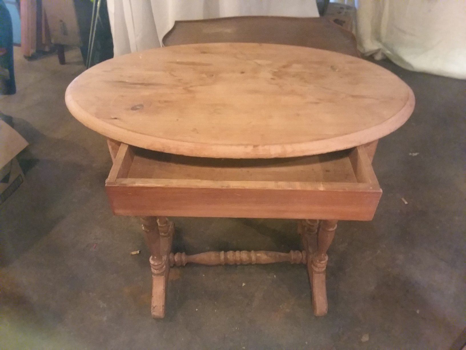 Antique spruce side/end table