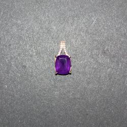 Rose Gold amethyst Pendant