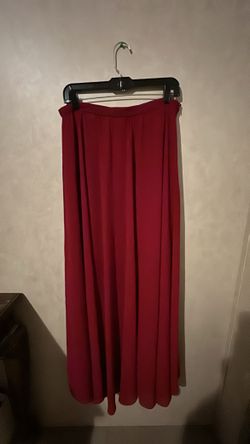 Red floor length skirt