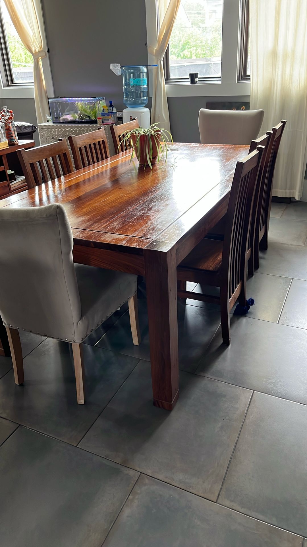 Mninga Wood Dining Table & Chairs