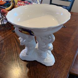 Glass Elephant Fruit Bowl