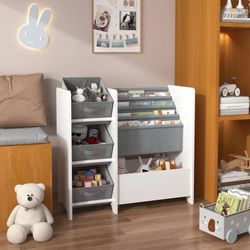 Multifunctional 4 Tier Kids Book Shelf 