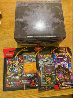 Pitch black Pokémon box and boosters