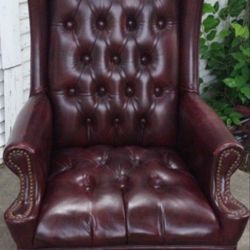 Beautiful Burgundy Leather Armchair